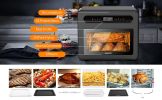 Geek Chef Steam Air Fryer Toast Oven Combo , 26 QT Steam Convection Oven Countertop , 50 Cooking Presets, with 6 Slice Toast, 12" Pizza