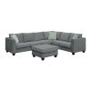 [VIDEO provided] 112*87" Sectional Sofa Couches Living Room Sets, 7 Seats Modular Sectional Sofa with Ottoman