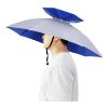 35 Inch Hands Free Foldable Anti UV Adjustable Umbrella Cap Suitable For Fishing Golf Camping Beach Gardening Sun Shade Outdoor