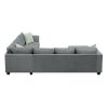 [VIDEO provided] 112*87" Sectional Sofa Couches Living Room Sets, 7 Seats Modular Sectional Sofa with Ottoman