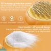 Pumpkin Pet Brush Self Cleaning Slicker Comb for Shedding Dog Cat Pet Hair Grooming Removes Loose Under Layers and Tangled Hair