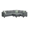 [VIDEO provided] 112*87" Sectional Sofa Couches Living Room Sets, 7 Seats Modular Sectional Sofa with Ottoman